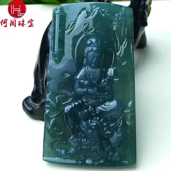 

Hezhou jewelry!Myanmar natural jade!Beautifully hand-carved!Guanyin pendant!Exquisite workmanship!48.18g