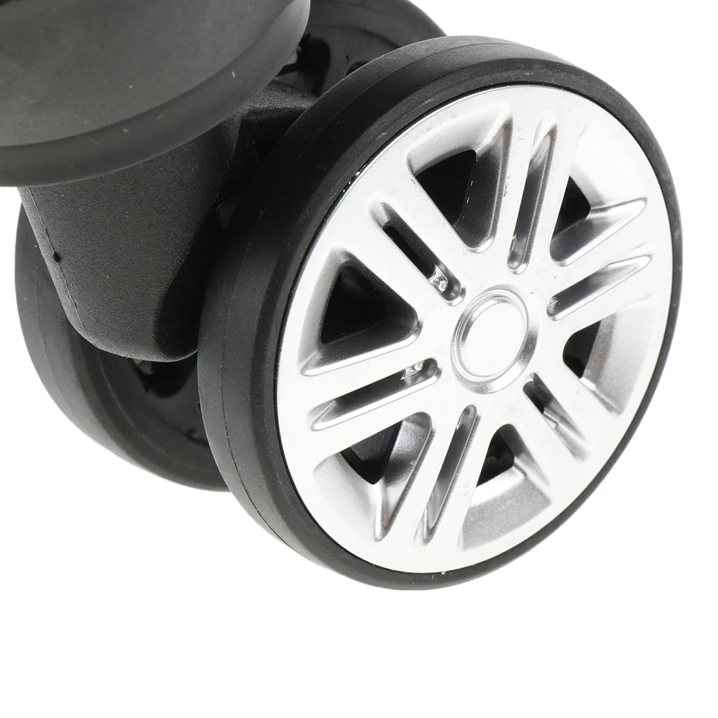 1 Pair A09 Swivel Dual Roller Wheels Suitcase Luggage Replacement Casters for Travelling Bag