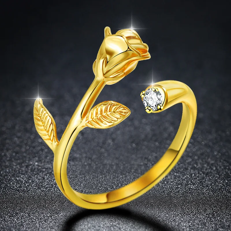 

Beiver Flower Morning Glory Flower Ring for Women Silver Color Ring Wedding Rings Jewelry Fashion Open Adjustable Finger Ring