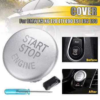 

Car Engine Start Stop Button Switch Cover For BMW X5 X6 E70 E71 E90 E91 E92 E93 2007 2008 2009 2010 2011 2012 2013 Start Stop