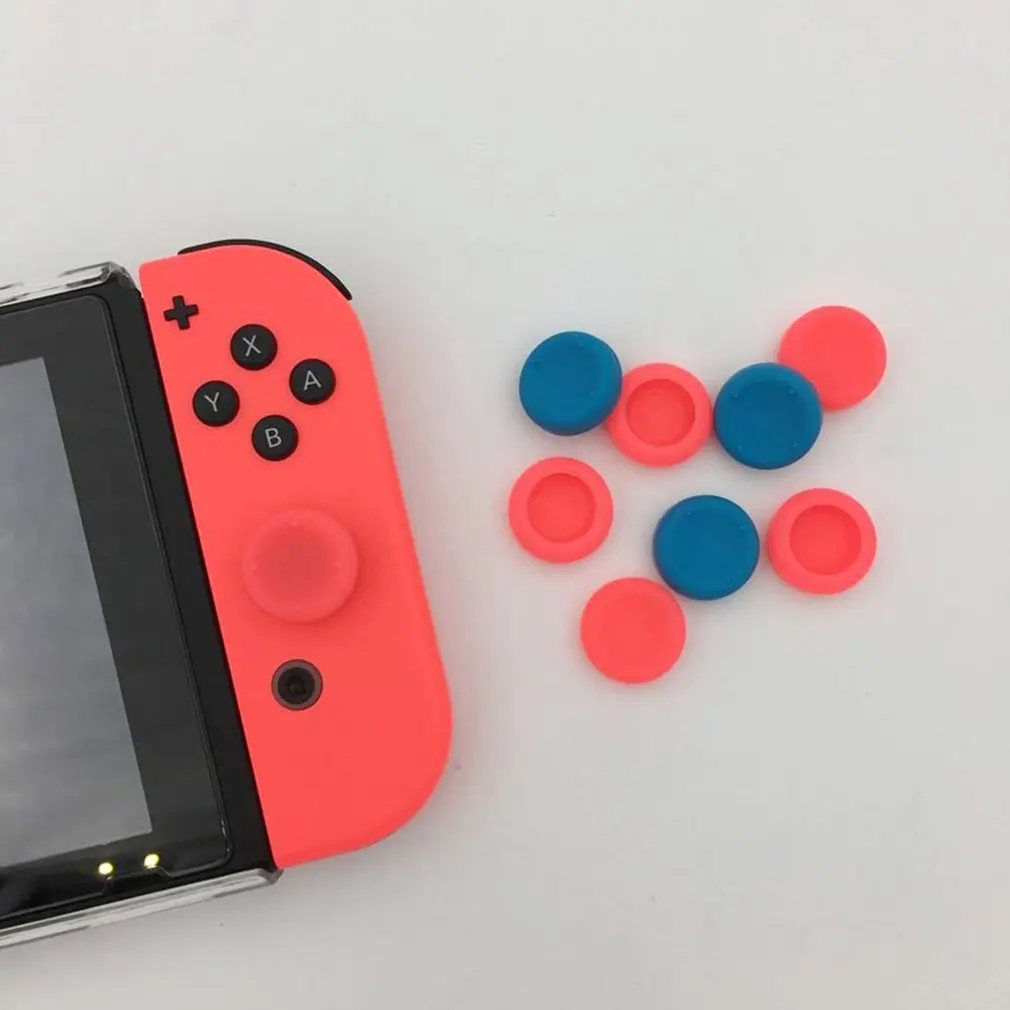 Для Joy Con силиконовый джойстик рукоятка пальца чехол аналоговые колпачки для переключателя Ns Joy-con контроллер - Цвет: Красный