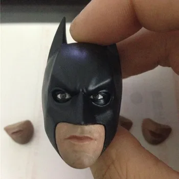 

1/6 Scale Head sculpt carving Model Batman Bruce Wayne with 4 mouth and mask eye could action For 12" Male Figure Body Doll