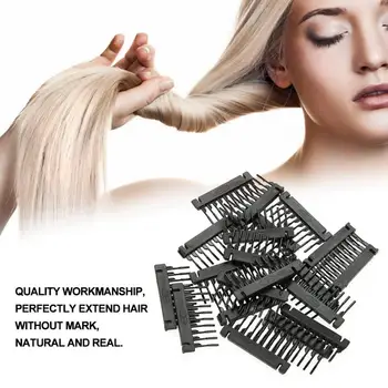 

Hairpins No-trace Hair Extension Buckles Clips for Real Hair Ponytail Piece Accessories Tools Kit Clip In Human Hair Extensions