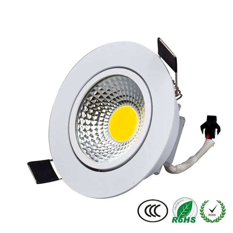 

1pcs Dimmable Led downlight light COB Ceiling Spot Light 3w 5w 7w 9w 12w 15w 85-265V ceiling recessed Lights Indoor Lighting