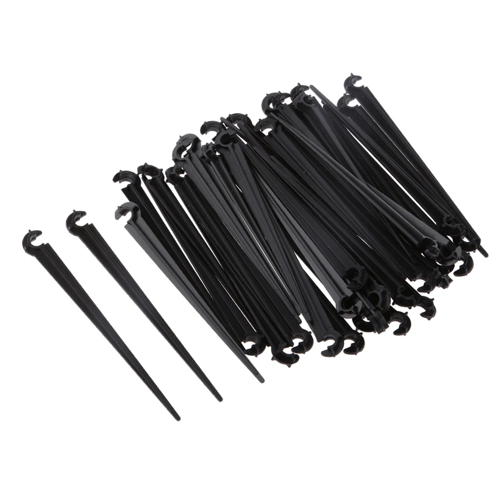 Hook fixed Stem Support Stake Compatible with 4/7 Drip Irrigation Water Hose Pack of 100