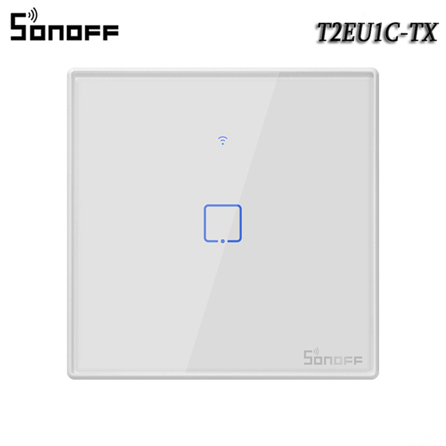 T0/T1/T2/T3 EU 1/2/3 Gang WiFi Smart Wall Touch Switch Smart Home Remote Control Via Ewelink APP/RF433/Alexa Voice/Touch