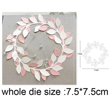 

Christmas Wreath Garland Metal Cutting Dies Embossing Die Cut Scrapbooking Stencil Dies For DIY Card Making Handmade Craft dies