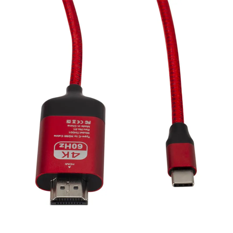 2 м USB 3,1 type-c к HDMI кабель 4 к 60 Гц usb type C к HDMI адаптер Thunderbolt 3 кабель для Macbook huawei Mate10 Sumsang S8