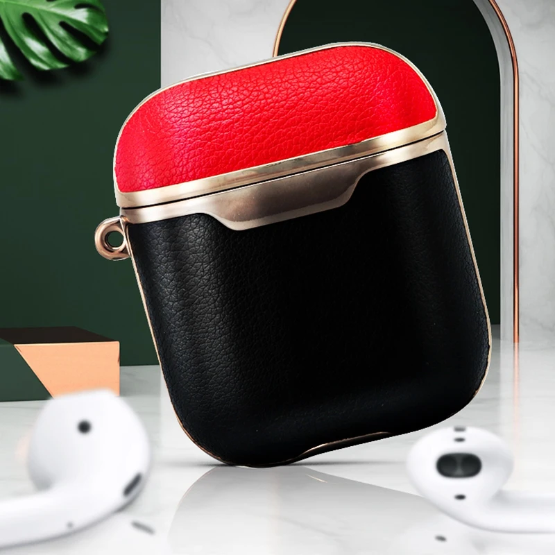 Leather Case for 2 for Apple Case Cover Bluetooth Earphone Skin Protective Cases for Headphones