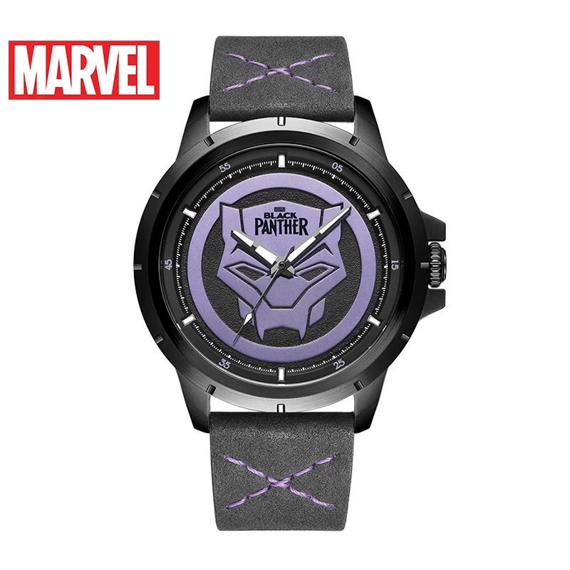Marvel Мстители Черная пантера мужские водонепроницаемые японские кварцевые часы 5ATM мужские спортивные модные повседневные часы крутые часы Роскошный подарок