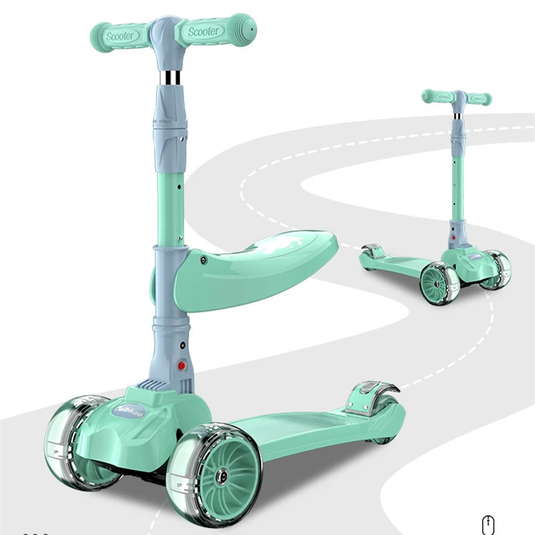 

multi-functional super-wide wheels foldable adjustable scooter for kids children gifts colorful lights scooters