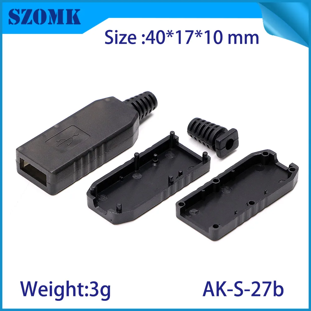 usb stick plastic pcb enclosure usb flash drive instrument housing case szomk clear junction box (1)