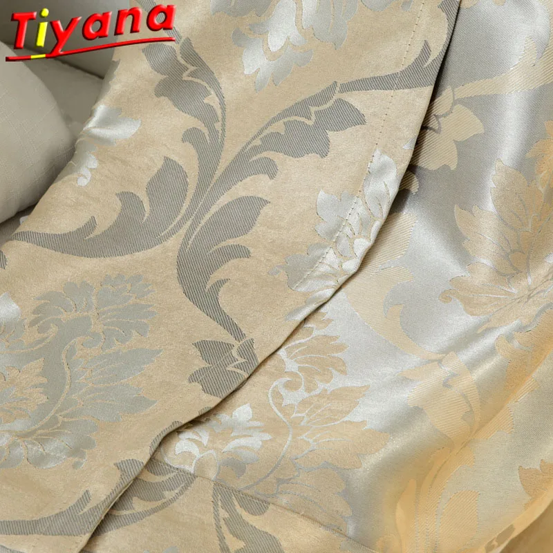 

Nordic Jacquard Curtains for Living Room Geometric Pattern Semi-blackout Window Drapes Modern European Sheer Tulle WH119#30
