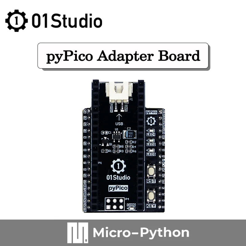 01 Scheda Adattatore Pypico Studio Compatibile Con Scheda Adattatore Raspberry Pi Pico Micropython Rp2040