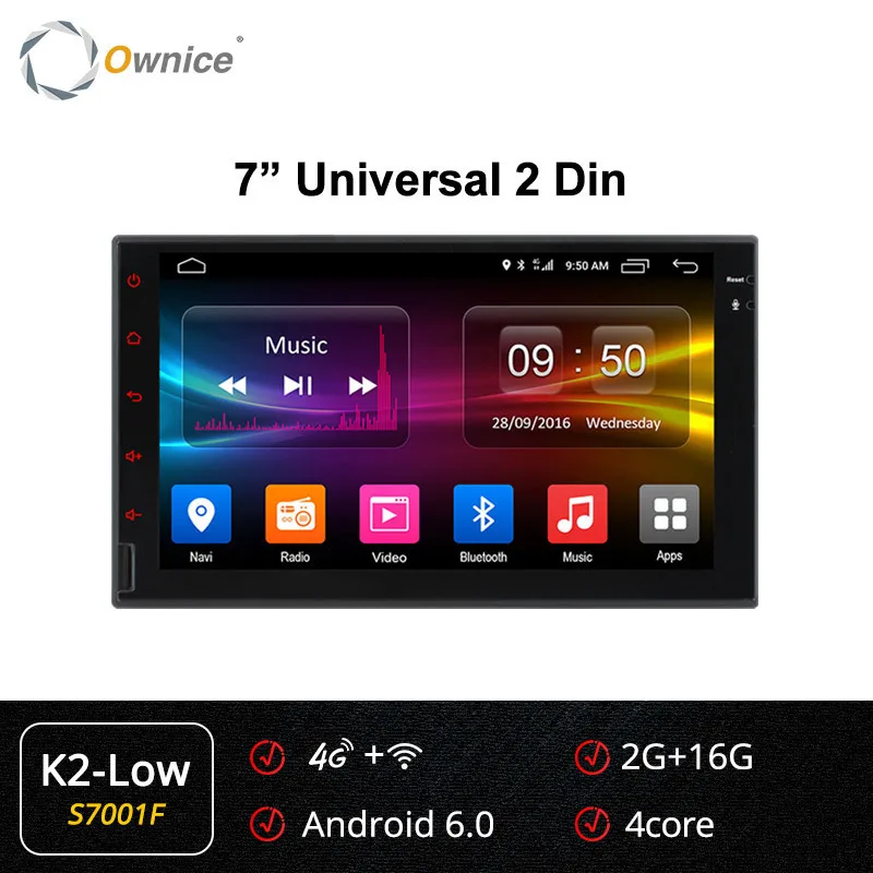 Ownice K2 K3 K5 K6 Android 9,0 Octa 8 Core 2G ram поддержка 4G DAB+ DVR 32G rom Радио 2 din Автомобильный Радио плеер для универсального без dvd