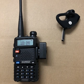 

Walkie talkie speaker PTT headset MIC suitable for baofeng UV-5R 888S UV-82 3R+ two way radio accessoreis speaker PTT black