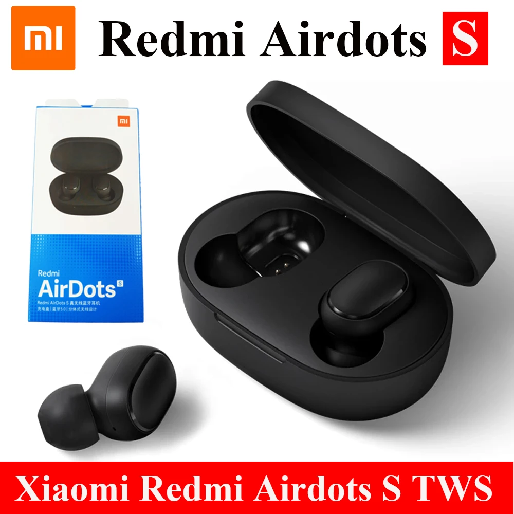 TWS наушники Xiaomi Redmi Airdots S оригинальные с микрофоном Bluetooth 2020 стереонаушники басами