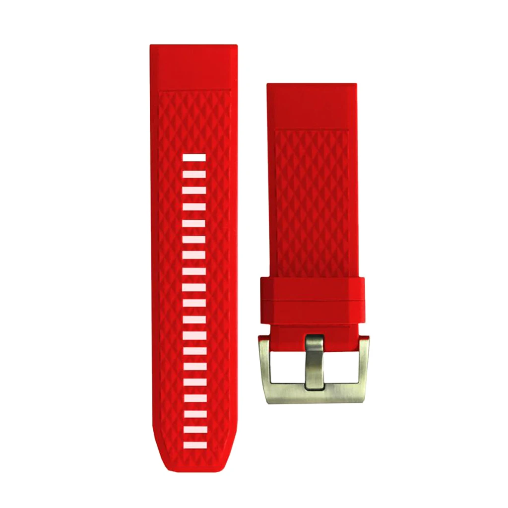 

For Garmin Fenix 5S Fitness Watch,Replacement Band Silicone Watch Strap Red