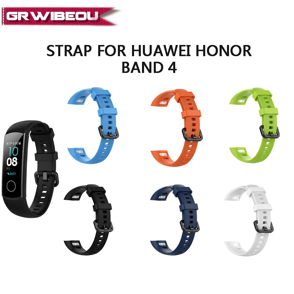 

Smart Watch Accessories For Android IOS Silicone Adjustable Wristband Sport Bracelet Watch Strap for Huawei Honor Band 4/5