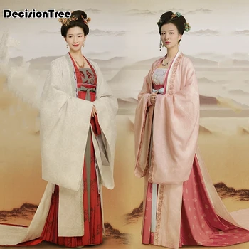 

2020 chinese traditional clothing hanfu Adult Cosplay Costume Party Outfit White Hanfu For Women Ancient Tradition Wedding Dress