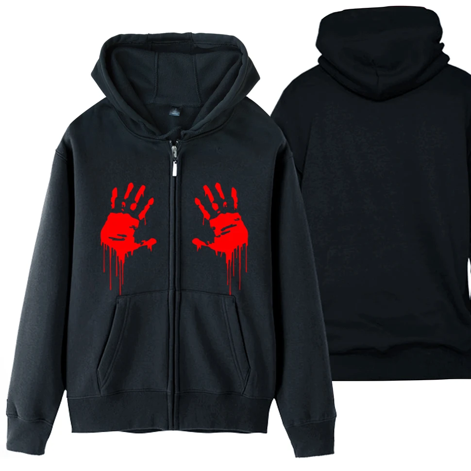 Куртка с капюшоном ZIIART женская флисовая толстовка на молнии принтом ходячих