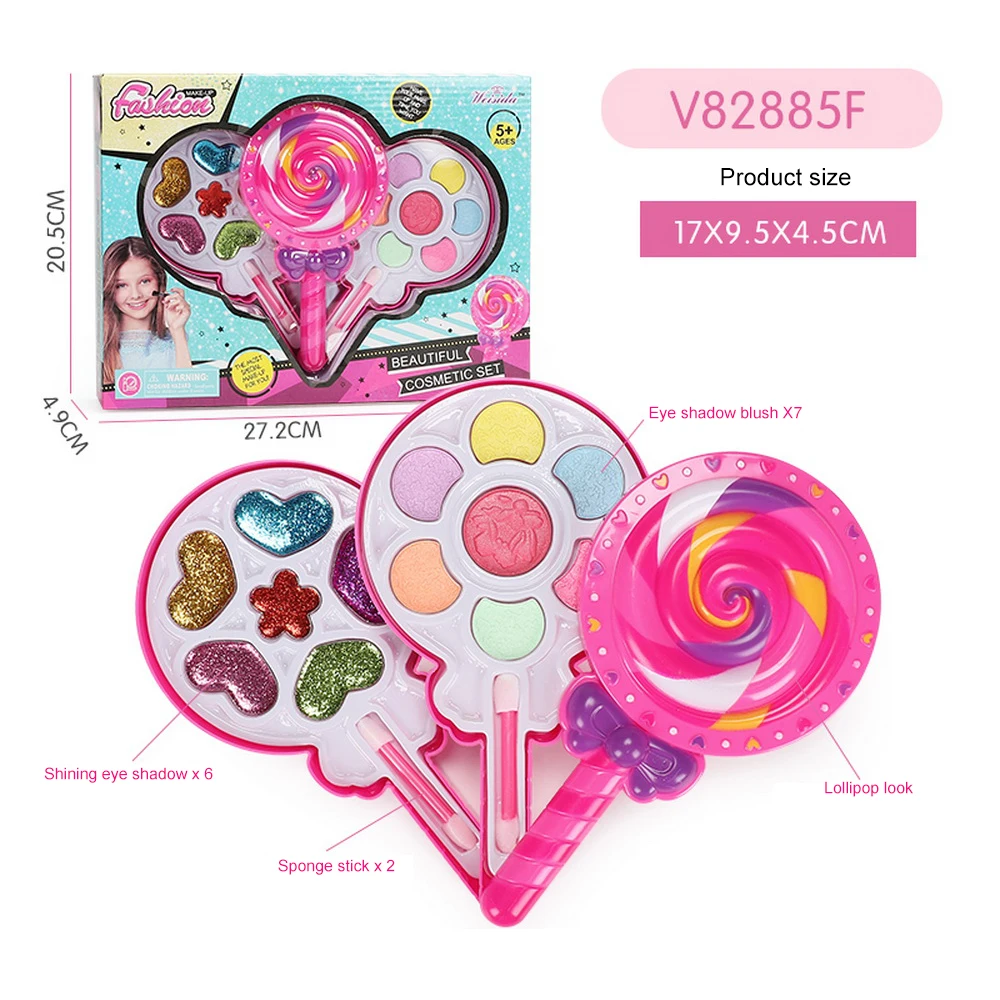 LOOZYKIT/Детские наборы игрушек для макияжа для девочек, детские аксессуары для игры, розовая косметика для принцесс, наборы коробок для макияжа, подарочные коробки