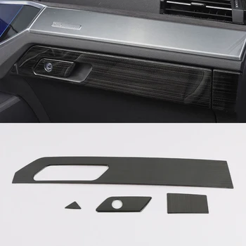 

LHD!!! For Audi Q3 2019 2020 Interior Glove Box Handle Decor Trim Cover Stainless Steel Car Accessories 4PCS