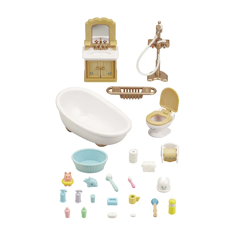 

Japan Sylvanian Families CHILDREN'S Toy Sylvanian Families Furniture Series Warm Bathroom Set