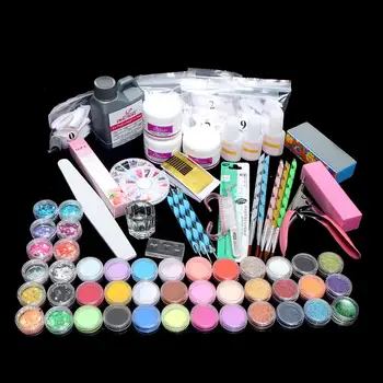 

Fashion Brush Nail Beauty Powder Sequins Art DIY Manicure Tweezers Tools Kit