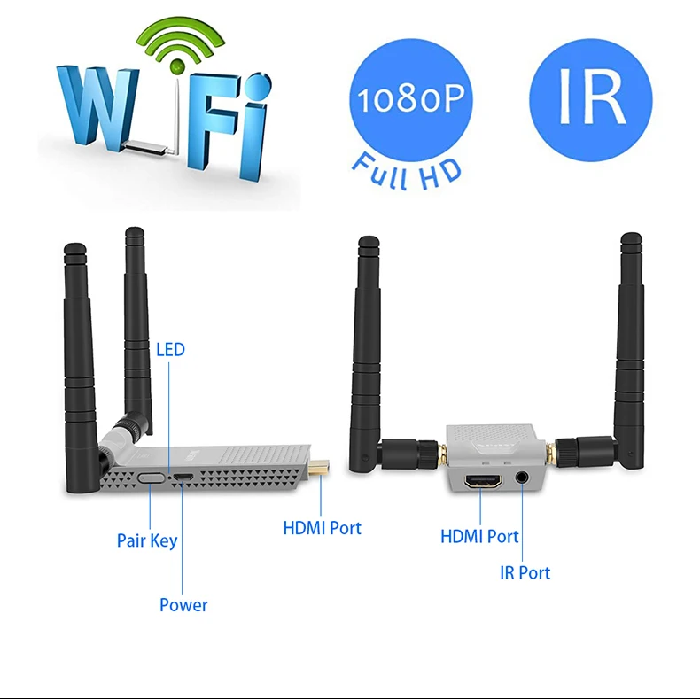 MEASY Air Prime беспроводной HDMI удлинитель 656 футов/200 м(HDMI передатчик+ приемник) Поддержка HD 1080P 3D видео и аудио