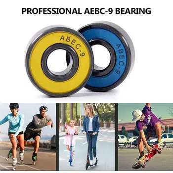 

8Pcs/set Ball Bearing ABEC-9 Deep Groove Steel Sealed Ball Bearings Bearing Suit to the Skateboards roller skate sscooters