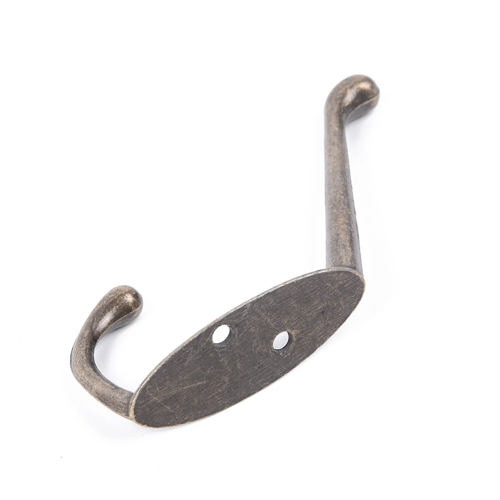 5 шт./компл. Ретро винтажный стиль двойной крючок для пальто вешалка двери шляпы