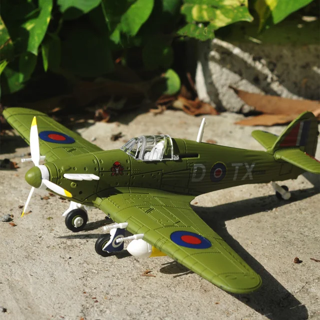 20*18CM  Assemble Fighter Model Toys Building Tool Sets Combat Aircraft Diecast War-II BF-109 Hurricane Spitfire Pirate Military 5
