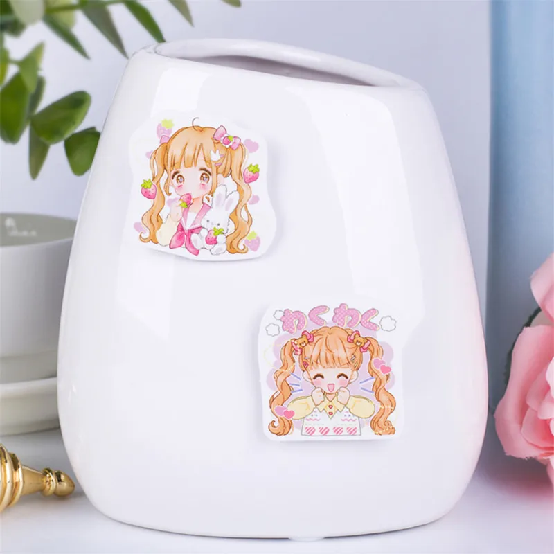 Kawaii Стикеры для девочек Скрапбукинг мультфильм самодельная буква девушки альбом журнал ярлык дневник планировщик декоративные наклейки водонепроницаемый