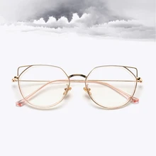 TR90 Ретро оправа для очков в стиле кошачьи глаза Женские винтажные прозрачные оптические очки близорукость по рецепту оправы очки золотые Gafas