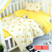 Комплект хлопковой кроватки из 3 предметов, постельное белье для принцессы с рисунком, комплект включает наволочку, простыню, пододеяльник без наполнителя