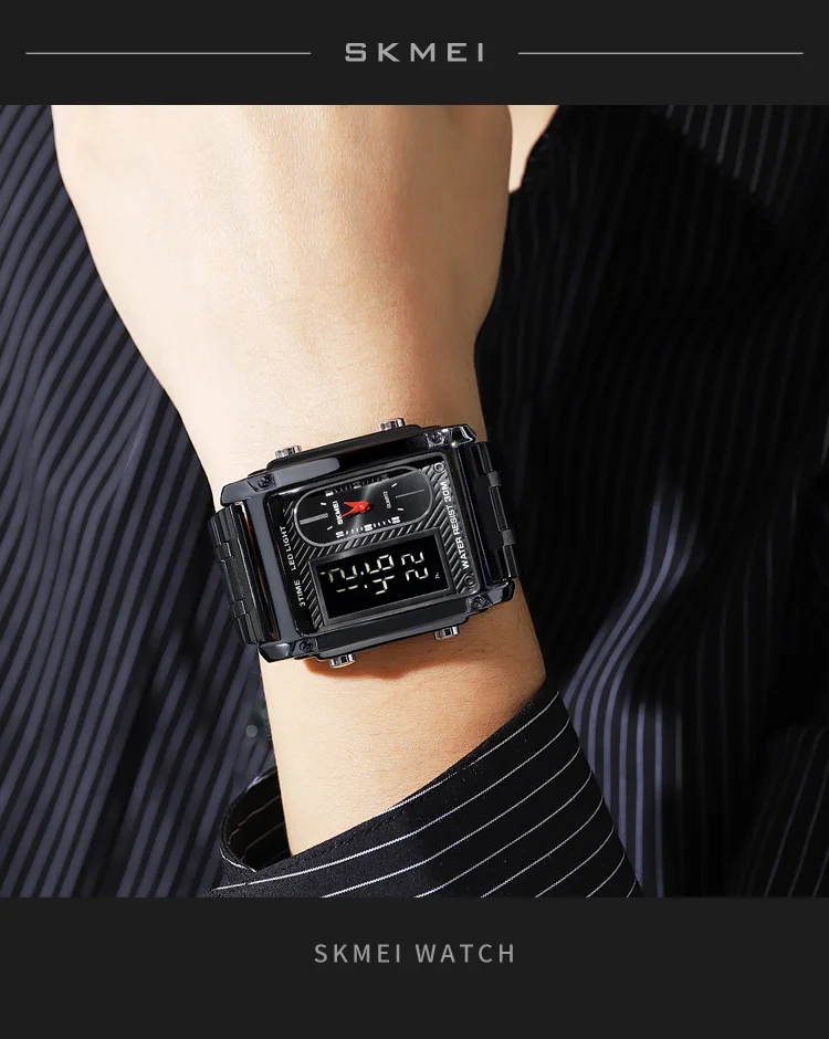 SKMEI 1868 Multiple Time Digital Analog Watch description image 15