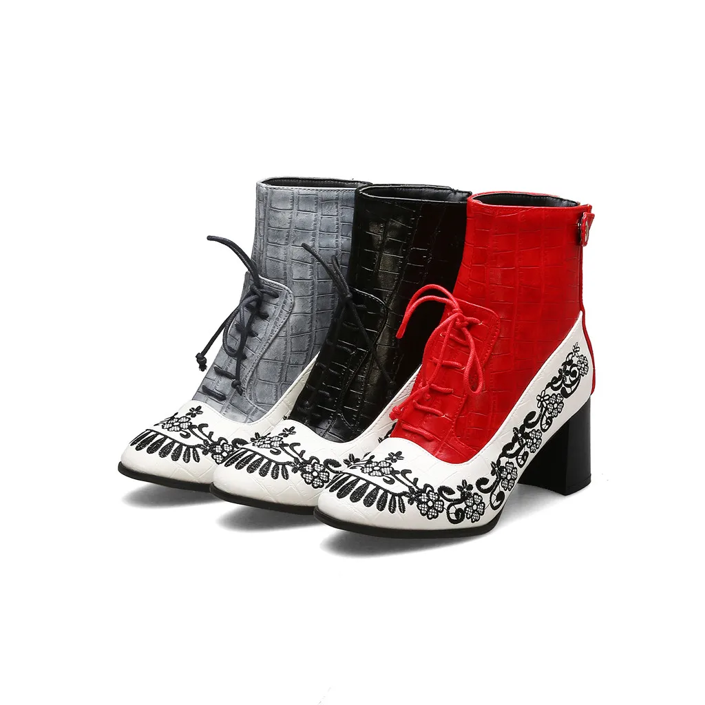 Модные ботинки «Челси» в этническом стиле; женские кожаные полусапожки; Зимние ботильоны с вышивкой и острым носком; элегантная женская обувь на высоком каблуке; пикантная обувь