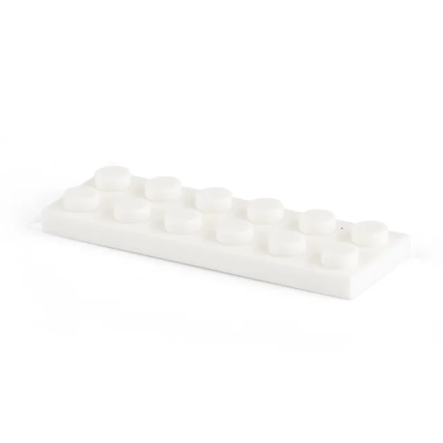 20pcs Bulk Small Particle 3795 MOC Building Block 2x6 Plate Low Brick Flat Accessories Building Block Castle Toys white