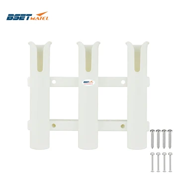 

3 Tubes Link White plastic fishing rod racks holder fishing rod rack socket for boat marine fishing box kayak boat yacht