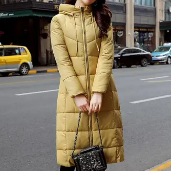 

2019 Winter Women Jacket X-long Hooded Cotton Lining Women Coat High Quality Warm Outwear Women Parka Manteau Femme Hiver