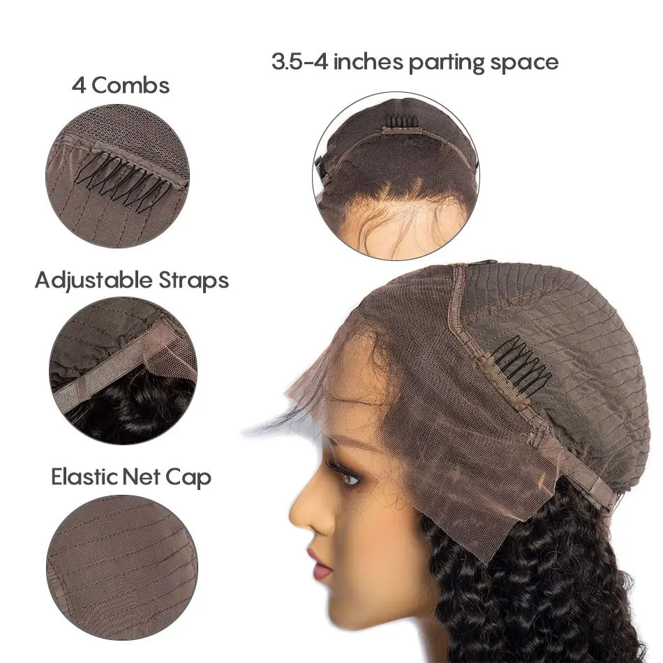 ALIBELE Уход за волосами малазийские объемных кудрявы волнистых парики из натуральных волос с Африканской структурой, Для женщин 150% с коротким и длинным 13x4 Реми человеческие волосы Синтетические волосы на кружеве парики