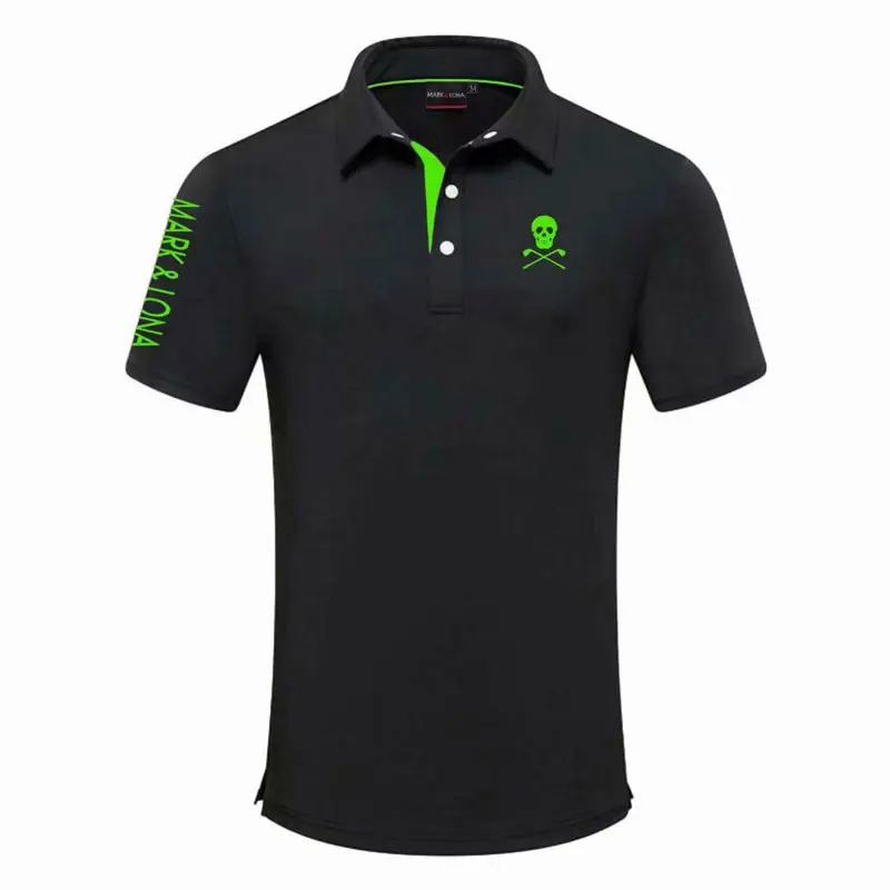 Men New MARK&LONA Short sleeve Golf T-shirt Badminton Running Soccer Jerseys Sports Golf clothes Breathable Men shirt