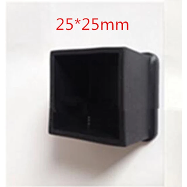 4pcs square silicone chair leg caps Non-slip Table Foot dust Cover Socks Floor Protector pads pipe plugs furniture leveling feet 25x25mm 4pcs