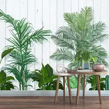 Индивидуальное изготовление, большая настенная живопись обои с изображением зеленых листьев и завод ТВ Обои для рабочего стола