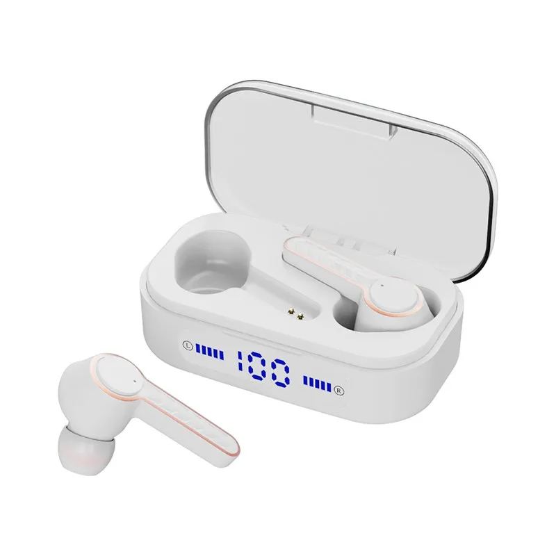 

Bluetooth Earphones True Wireless Headphones 5.0 TWS in-Ear Earbuds IPX5 Waterproof Mini Headset 3D Stereo Sound Sport Earpiece
