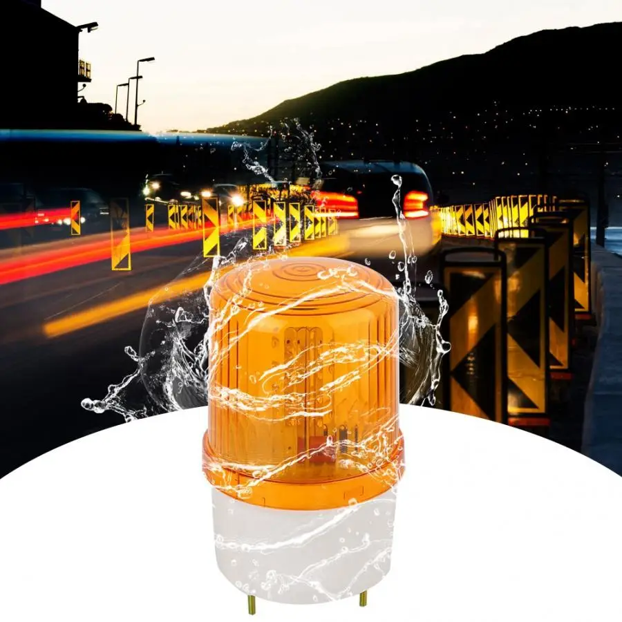 Traffic Light Yellow Outdoor Warehouse LED Warning Light Flashing Beacon Traffic Construction mini traffic light