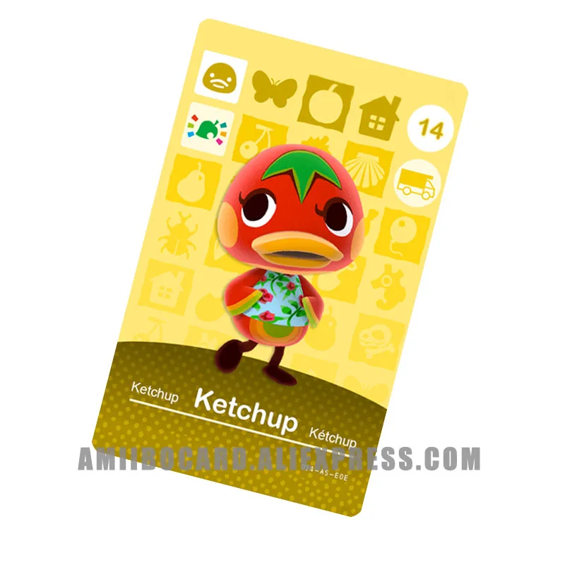 Tarjeta de diseño personalizado WA14 Ketchup Animal, NFC, NTAG215, para juegos