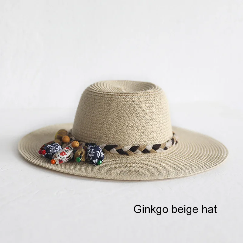 Hat Bag Set Wide Brim Straw Hats Cap Single Shoulder Bag for Kids Spring Summer Beach THJ99