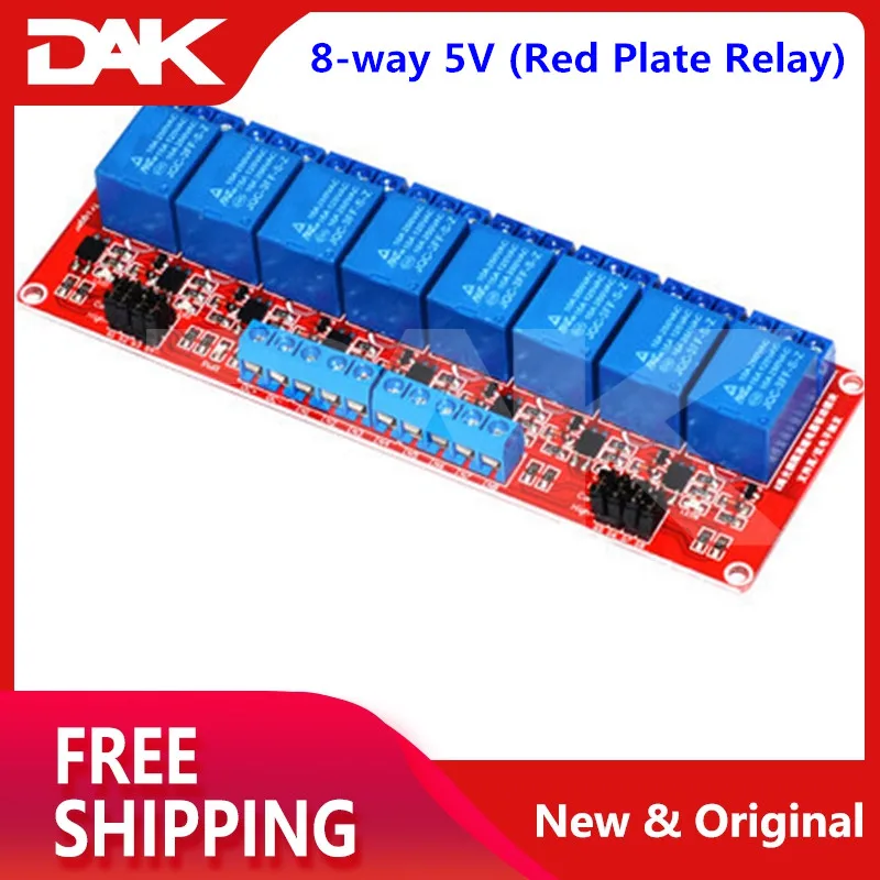 1248-way 5V12V24V релейный модуль с оптроном изоляции для поддержки высокого и низкого уровня триггера макетной платы - Цвет: 8-Channel 5V